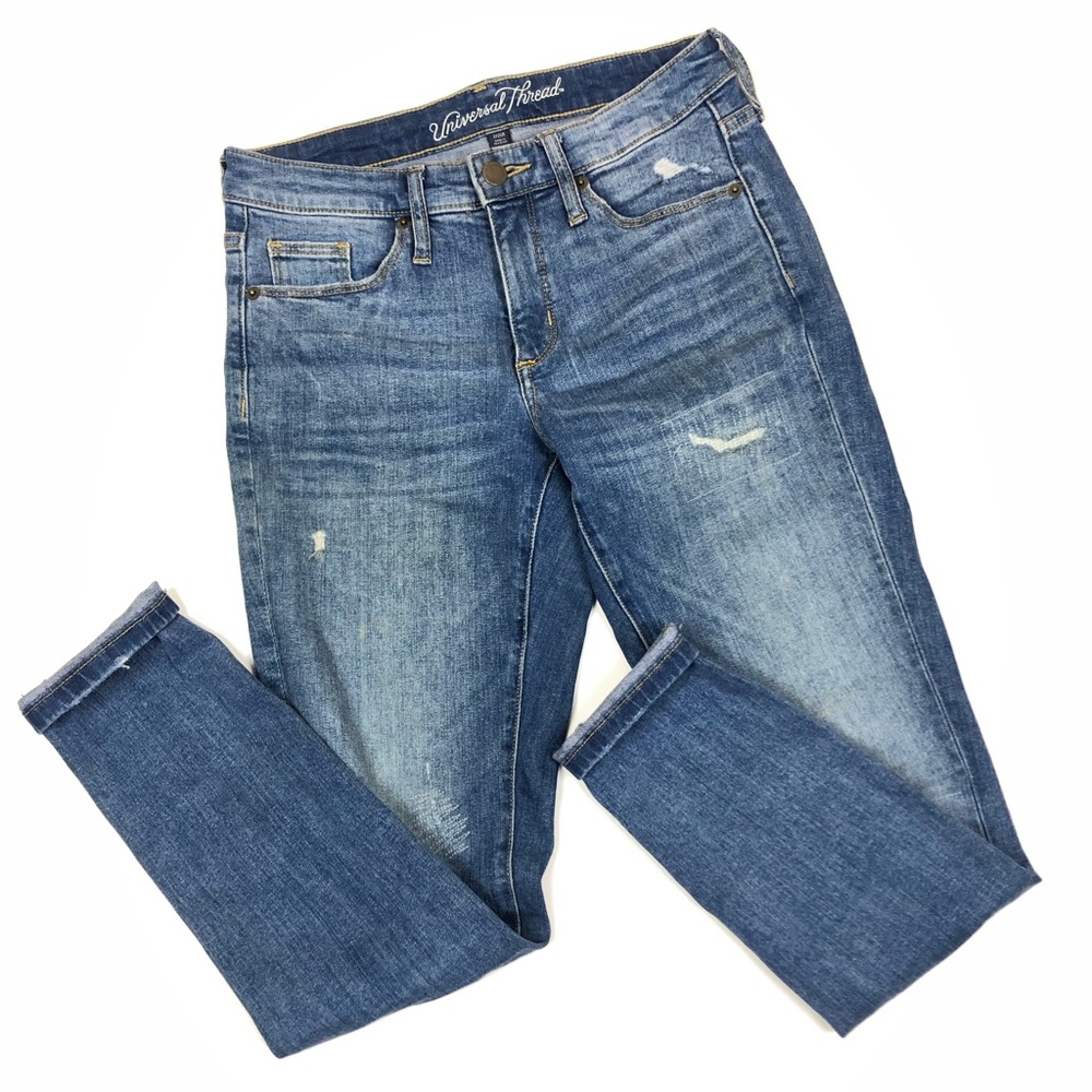High Rise Skinny Denim Jeans - Picture 1 of 14